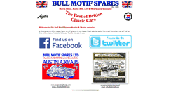 Desktop Screenshot of bullmotifspares.co.uk